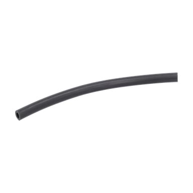 Fuel Hose F. 013433/013434 är ett svart gummislangsegment med rak form, mjuk kurva och öppna ändar.