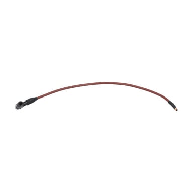 Tändkabeln F.013433/013434 har en brun kabel med en svart vinklad kontakt i ena änden och en rak kontakt i den andra.