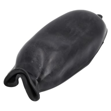 En membranhydroforpump med en böjd hals och en platt, oval kropp.