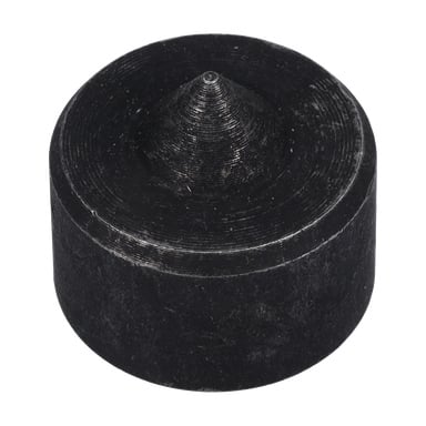 Svarvcentrum F. 022936, ett svart cylindriskt metallverktyg, har en skarp spetsig ände.