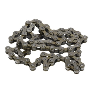 Chain F. Airbike 022383 är en spiralad metallcykelkedja med sammanlänkade länkar.