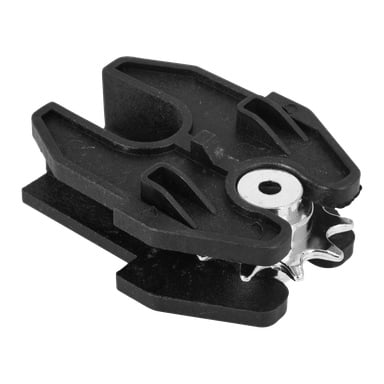 Drive Set Cpl F. 018980 är en svart mekanisk del av plast och metall med ett kugghjul och flera spår, sedd i vinkel.