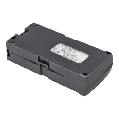 Battery Drone 4K 025962 är ett svart rektangulärt batteripaket med spännings-/kapacitetsdisplay, USB-port och metallterminaler.
