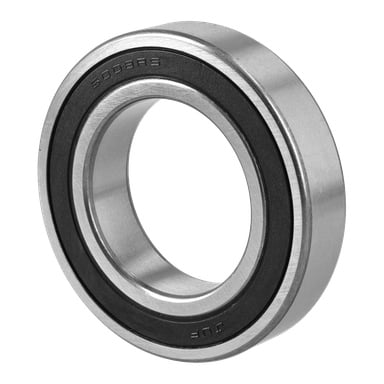 Närbild av Bearing 6008-2Rs P6 F. 003263 med metallkropp, svart innerring och graverade markeringar på dess yttre yta.
