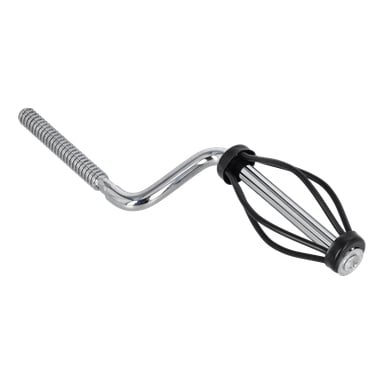 Justeringsspak för kolfiberlåda med gängad stång, vinklad handtag och svart-silverfärgat burhuvud.