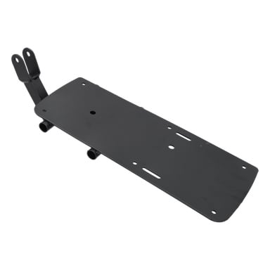 Pedal Right F. 009189" finns på ett svart metallfäste som har monteringshål, två upprättstående klär i ena änden och två cylindriska stöd under. Fästet är platt, rektangulärt och har rundade hörn.