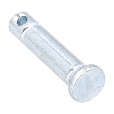 Lähikuva leikkaustapista T.027999, jossa on pyöreä kärki, suora runko ja kotter-tapin päätyaukko; Metallipinta osoittaa lievää kulumaa.