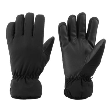 Två Kayoba Outdoor Softshell-handskar visas, en med handflatan uppåt och den andra nedåt, vilket framhäver deras elastiska handleder och texturerade greppytor.