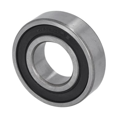 Bilden visar en kullagerfräsare med en rund metallkropp, svart gummitätning och ett centralt hål, dess yta blank och precis.