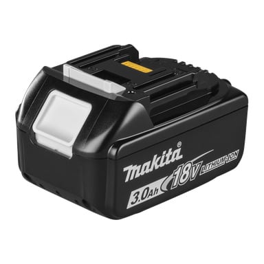 Bateria Makita BL1830B LXT, 18V 3.0Ah litowo-jonowa, z białą etykietą i odsłoniętymi zaciskami złącza na górze.