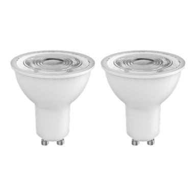 Kaksi pakettia Anslut Reflector LED -lamppuja, joissa on GU10-pohja, seisovat pystyasennossa vierekkäin.