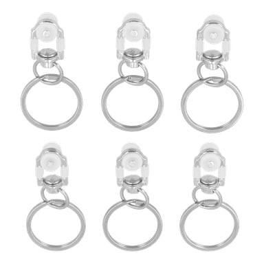Sex matchande pergolastolpfästen, sexpack, arrangerade i två rader om tre. Alla fästen har en enhetlig form och finish.