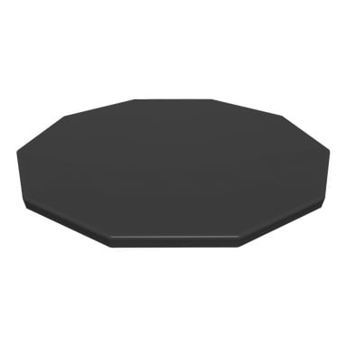 Bestway Pool Cover er et flatt, solid svart åttekantet deksel med skrå kanter.