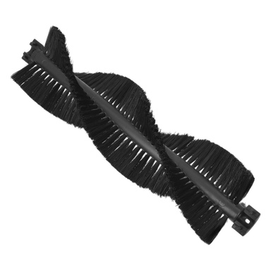 Roller brush sweeper är en svart cylindrisk ersättningsdel med spiralformade borst för dammsugare eller robotrengöringsmedel.