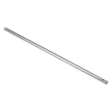 Stålstrut nr 3 tunnelväxthus har en lång, cylindrisk metallstång med ett litet hål nära ena änden.