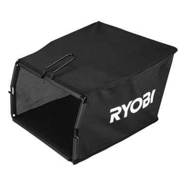 , prostokątny Collector do skaryfikatora RAC822, z metalową ramą, panelem siatkowym i logo RYOBI na boku.