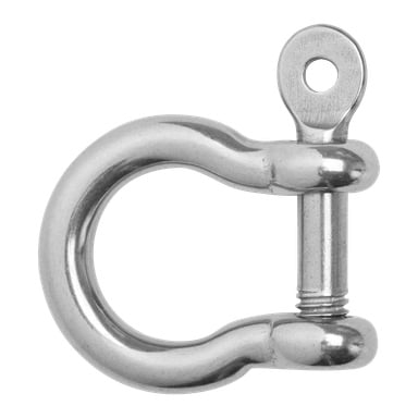 Shackle Kayoba Marine Straight wykonane ze stali nierdzewnej, o kształcie litery D i gwintowanym sworznięciu, odpowiednie do mocowania łańcuchów, lin lub pasków w miejscach morskich, przemysłowych i na zewnątrz.