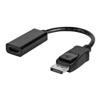 kabel adaptera Nedis z męskim złączem DisplayPort na jednym końcu i portem żeńskim HDMI na drugim, przeznaczony do łączenia urządzeń DisplayPort z ekranami HDMI.