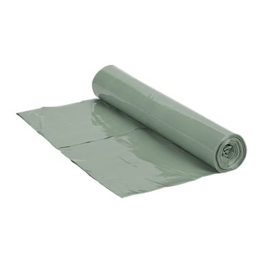 Eine Rolle von NO-Marke EMW Garden Sacks (10er-Pack) wird gezeigt, mit einer großen grünen Plastiktüte aus der Rolle, die teilweise ausgerollt und vorne ausgebreitet ist.