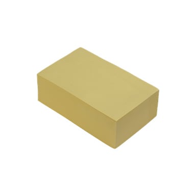 En rektangulær Note Block 400-pakke med gule papirark.