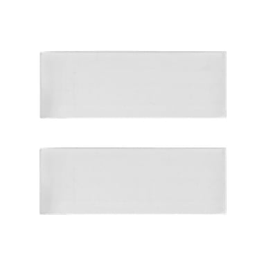 Två rektangulära suddgummin från No brand EMW Erasers 2-paketet är placerade vertikalt, en ovanpå den andra. Båda suddgummina ser rena ut och är jämnt fördelade.