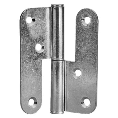 Denne 2-pakningen med Hard Head Lift-off hengsler for høyre svingdører inkluderer metallforskjøvede hengsler, hver designet med tre skruhull per side og en forskjøvet konfigurasjon ideell for offsetmontering. Hovedhengselstiften i midten gjør det enkelt å løfte døren av.