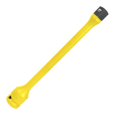 Meec Tools Torque Bar är ett gult förlängningsverktyg med svart hylsände, som används för att vrida fästelement i svåråtkomliga områden med hylsnycklar.