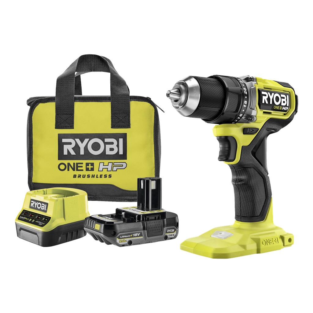 Ryobi ONE+ HP Drill med tilbehørssett