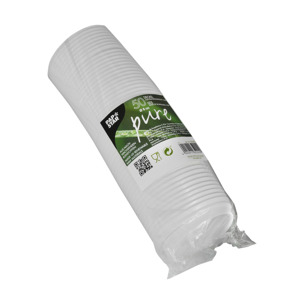 Papstar Lock till pappersmuggar 50-pk