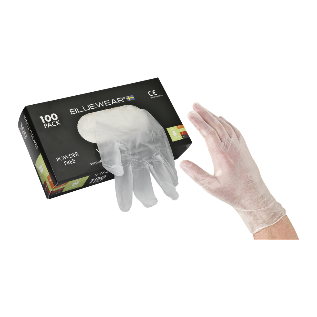 Bluewear Vinylhandskar 100-pk