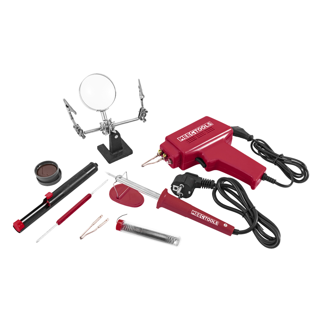 Meec Tools Loddepistolsett 9 deler