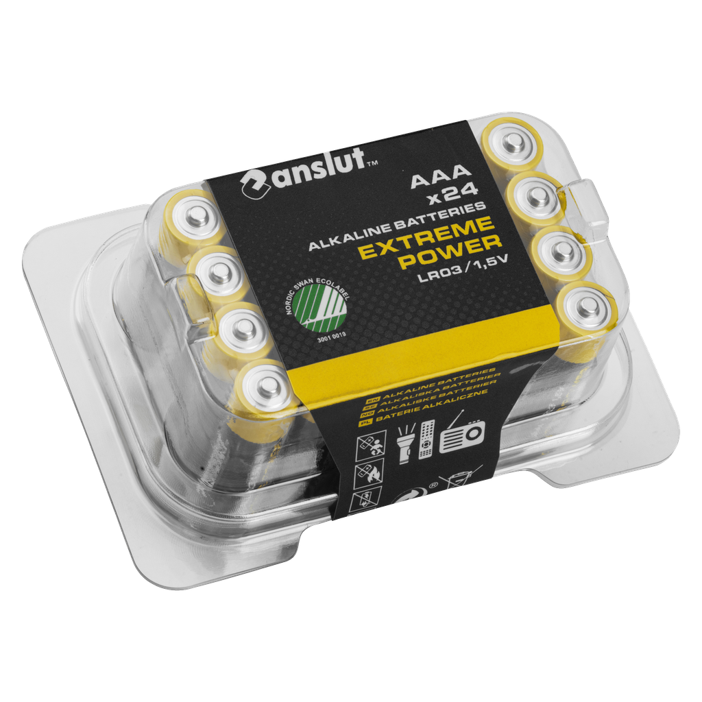 Anslut AAA-batterier 24-pk
