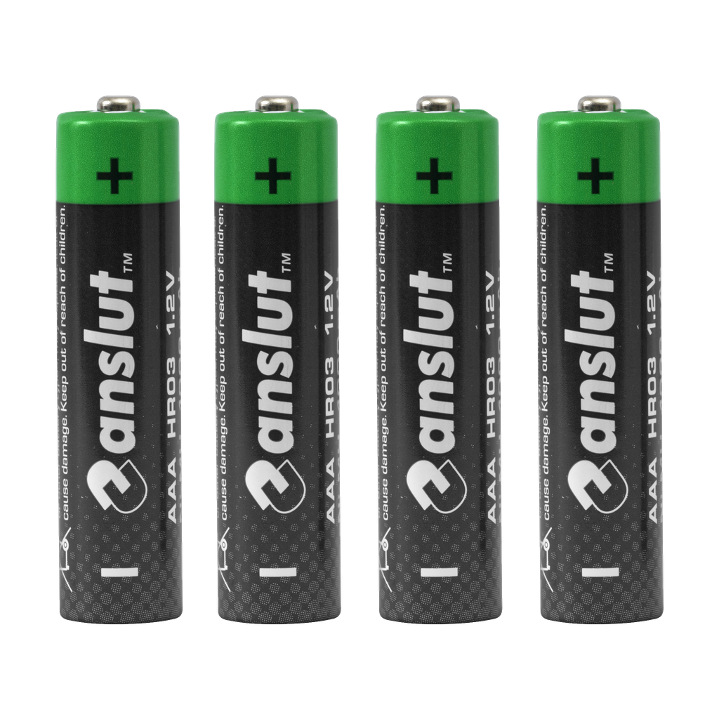 Anslut Laddningsbara AAA-batterier 4-pk
