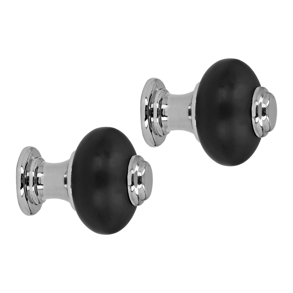 Hard Head Knott, krom/svart 2-pk