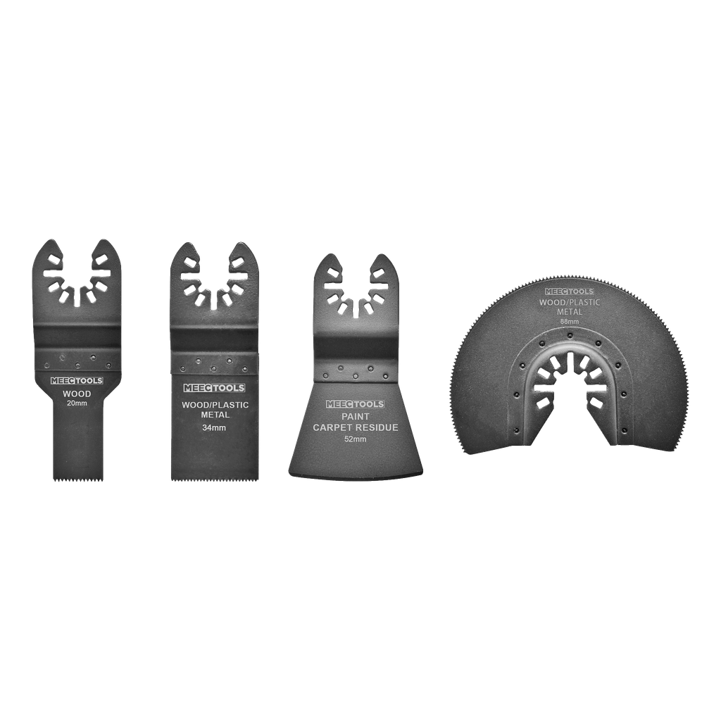Meec Tools Zubehör-Set für Multifunktionswerkzeuge 4-teilig