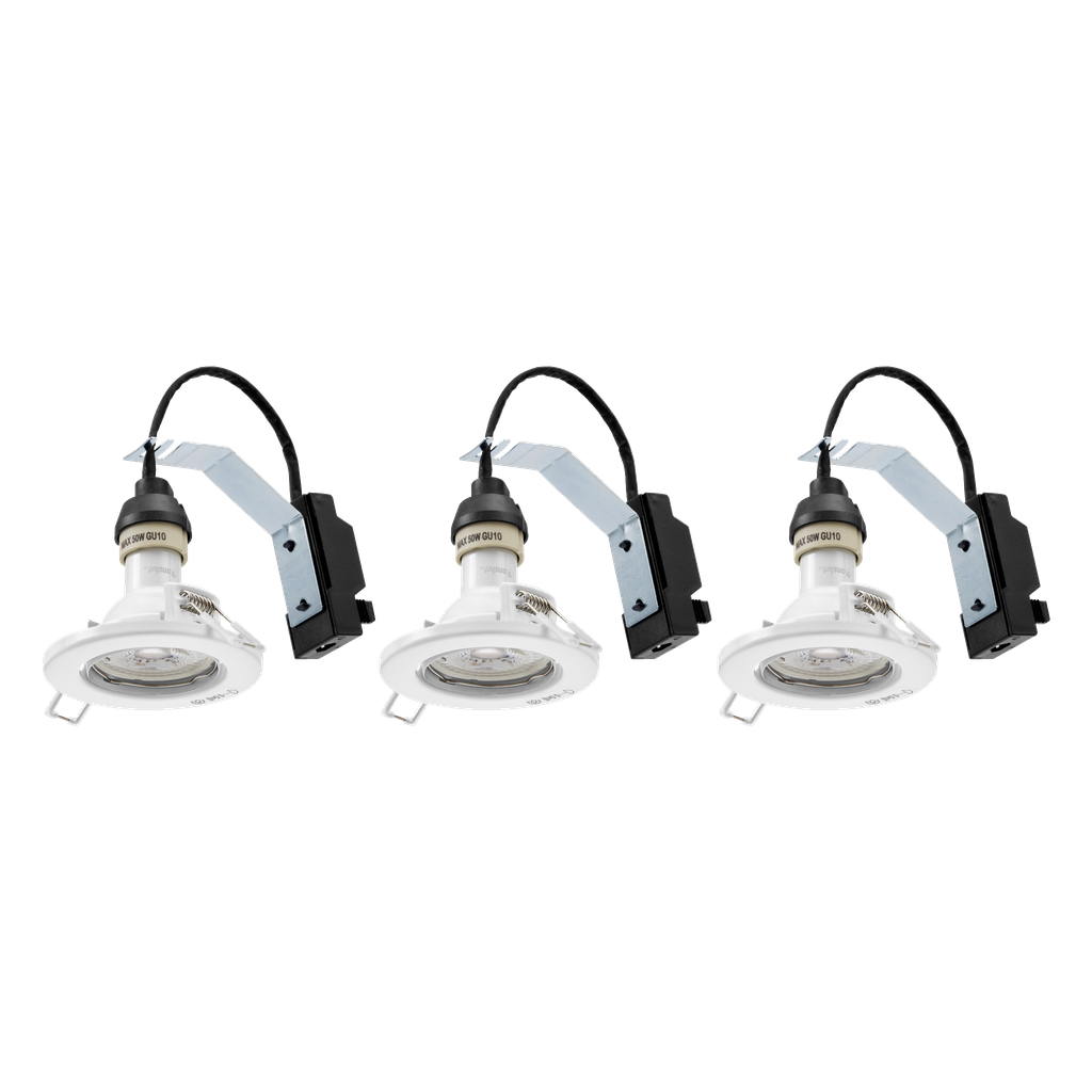 Anslut Dimbare downlights LED 3-pk