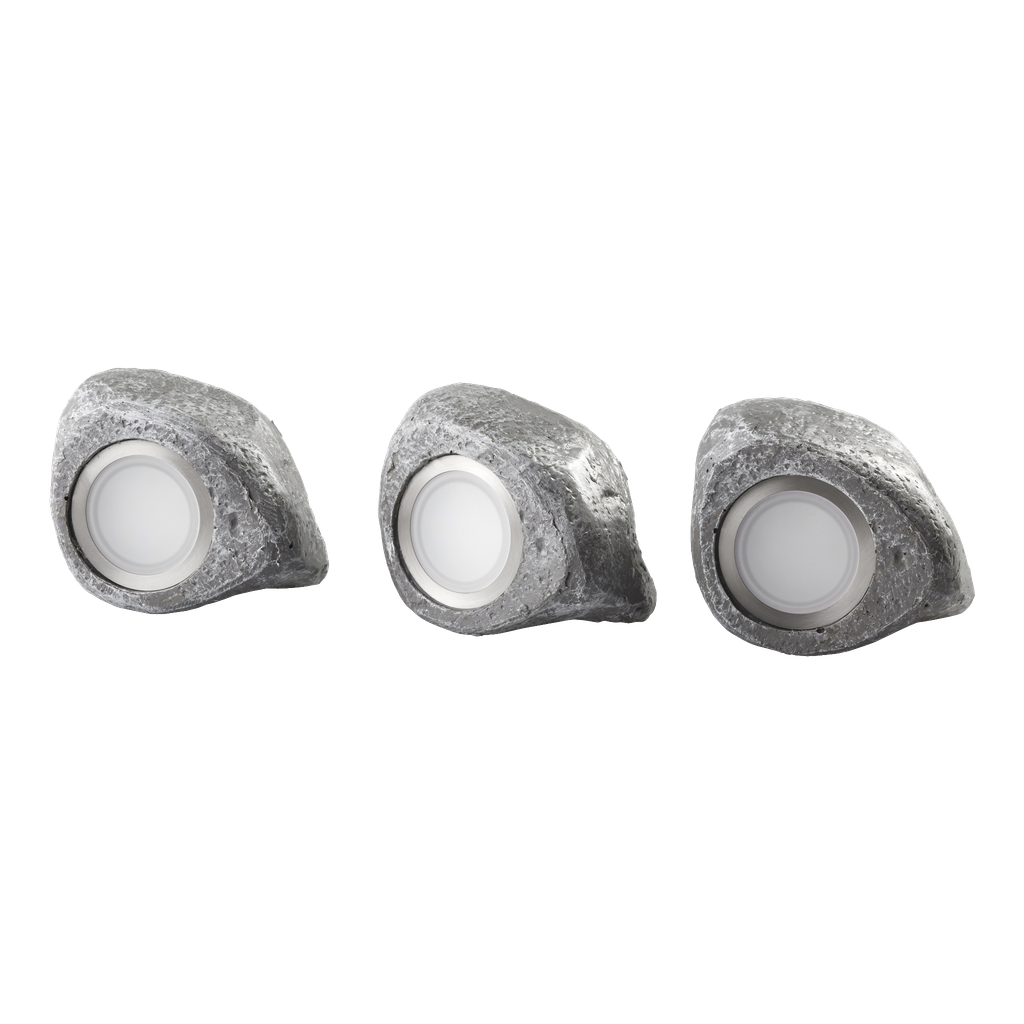 Anslut Trädgårdsbelysning stenar 3-pk