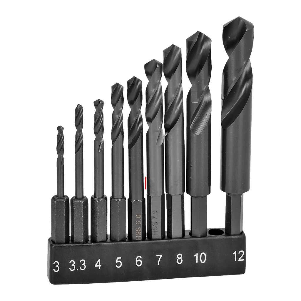 Meec Tools Borsett for slagskrutrekkere 9 deler