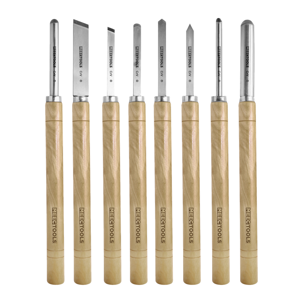 Meec Tools Drechseleisen-Set 8-teilig