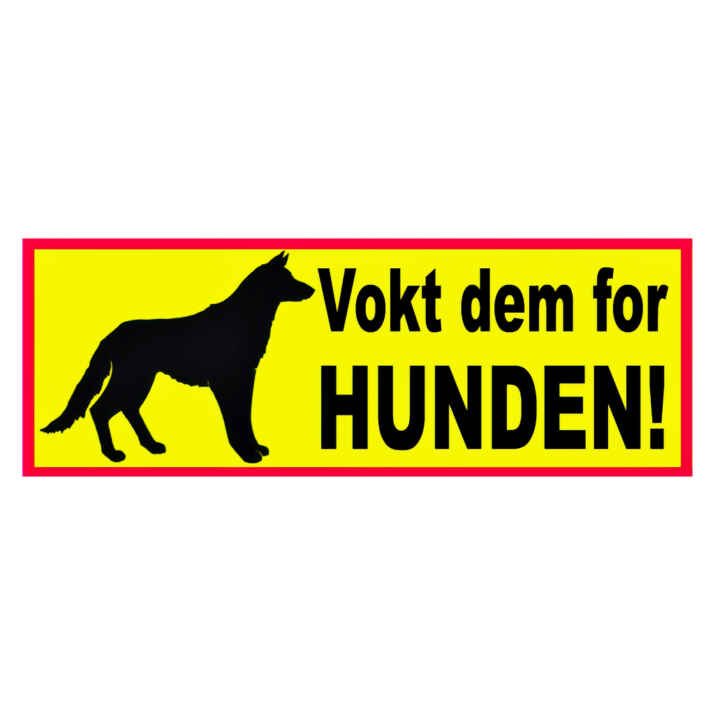Dekalstajling Varselskilt