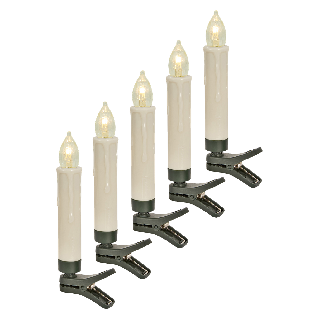 EKVIP Ekstralys for batteridrevet juletrebelysning LED 5-pk