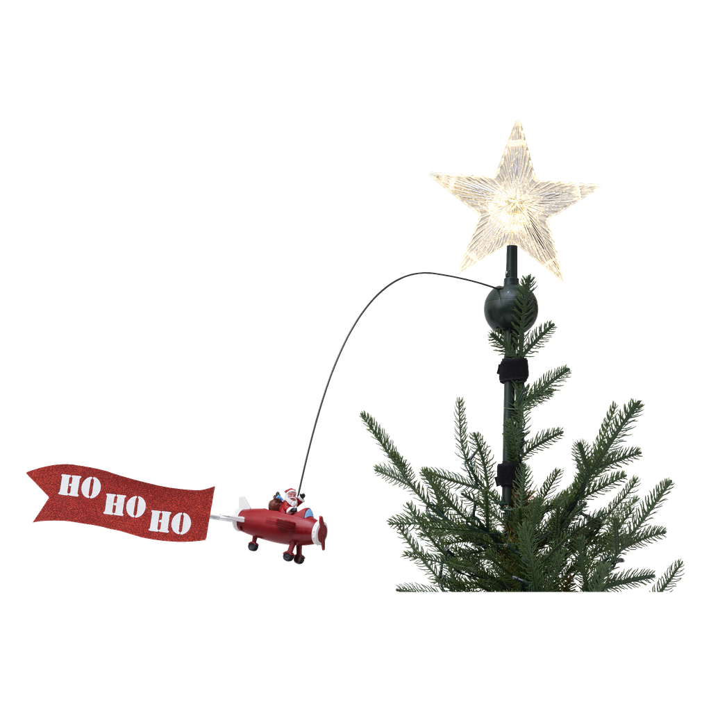 EKVIP Latvatähti lentävän joulupukin kanssa