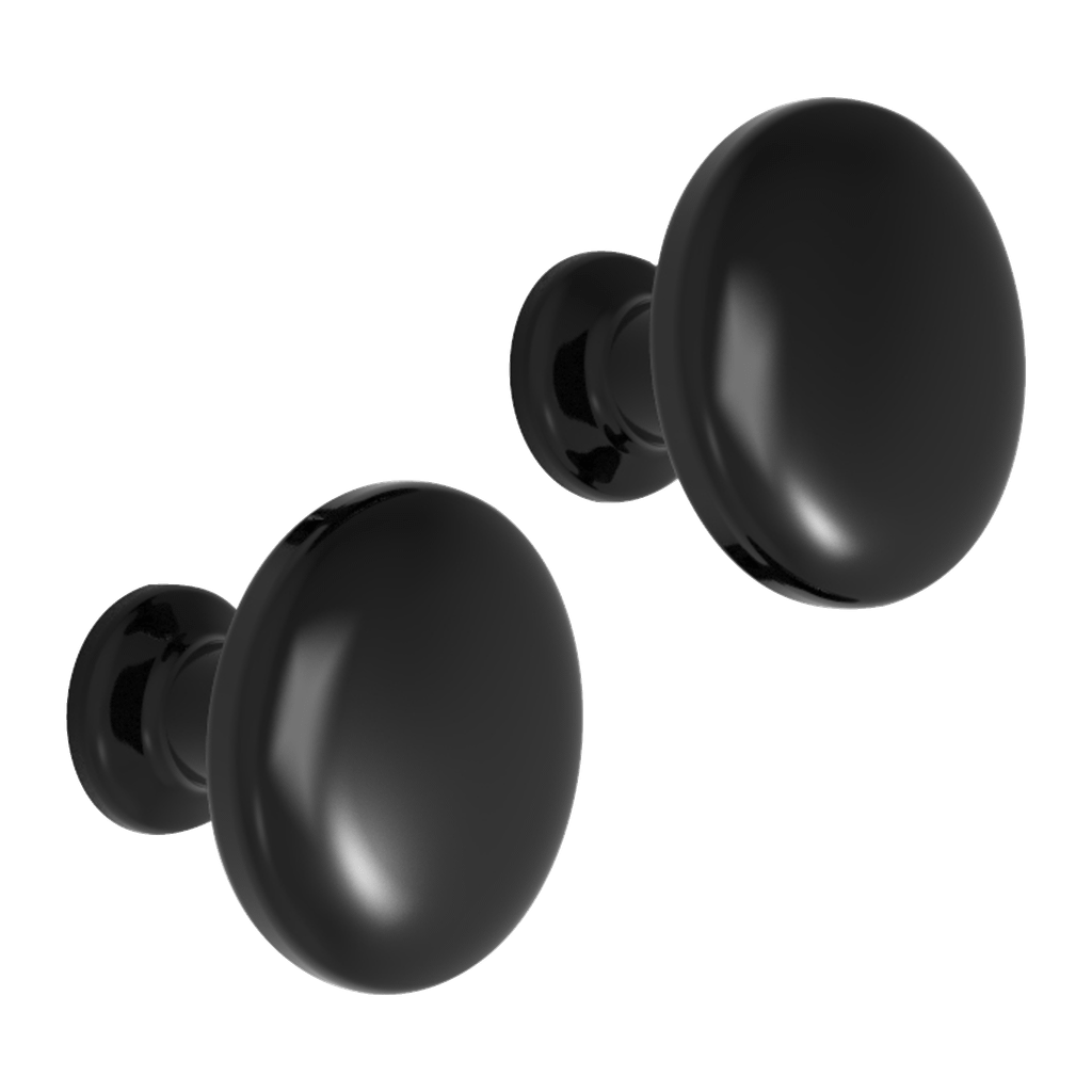 Hard Head Möbelknöpfe Schwarz 2 Stk.