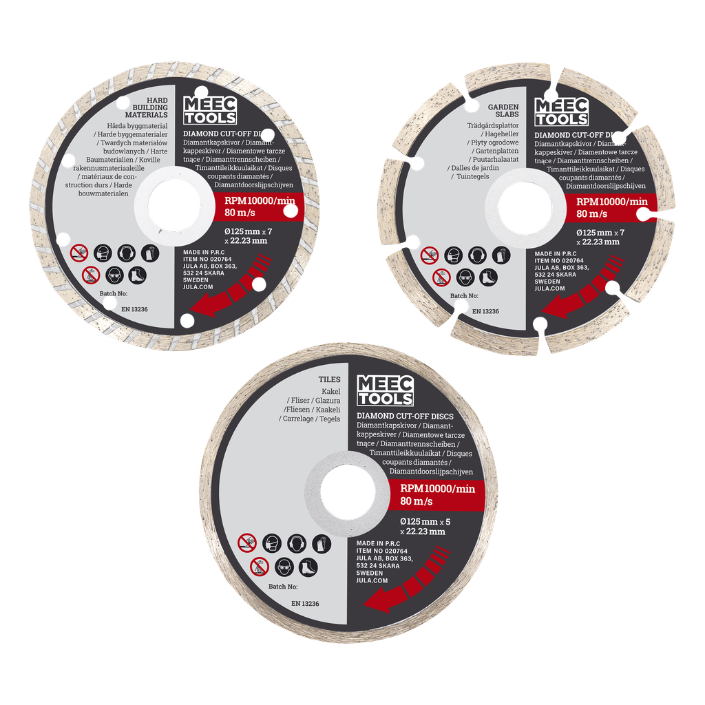 Meec Tools Diamantkappeskiver 3 deler