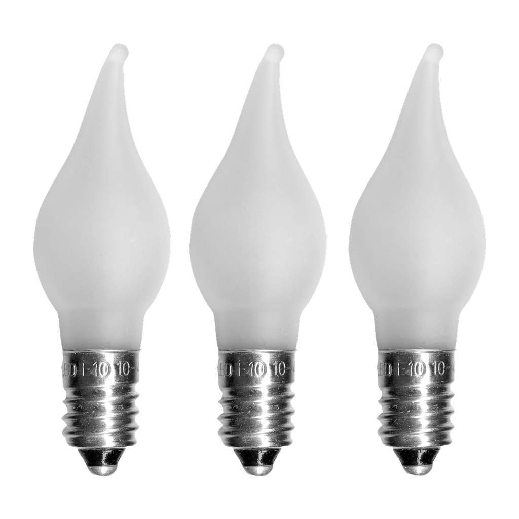 EKVIP LED-Windstoßkerze matt 3 Stk.