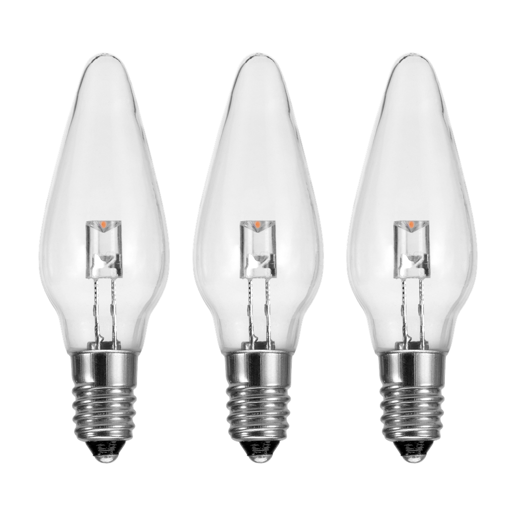 EKVIP LED-Kerzen transparent 3 Stk.