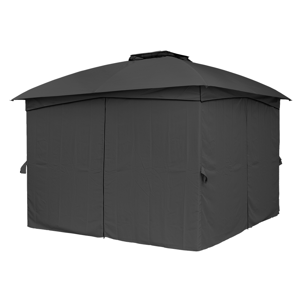 EKVIP Dach/Seitenwände Pavillon Schwarz 5-teilig