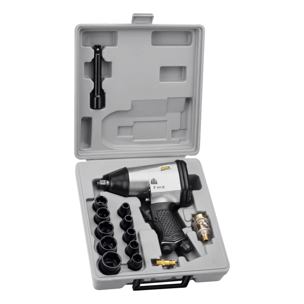 Meec Tools Tryckluftsdriven mutterdragarsats 13 delar