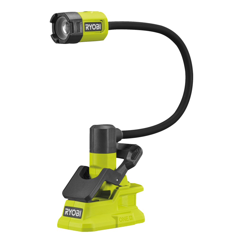 Ryobi ONE+ Batteridrevet arbeidslampe med klemfeste LED