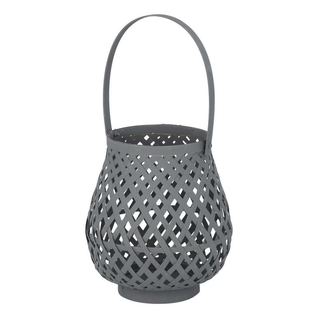 EKVIP Windlicht Bambus Grau